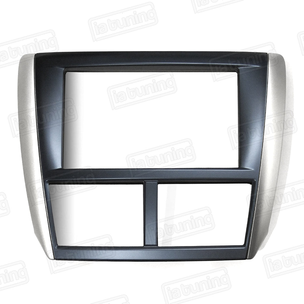 JDM Subaru AV Panel - Gloss Black And Silver